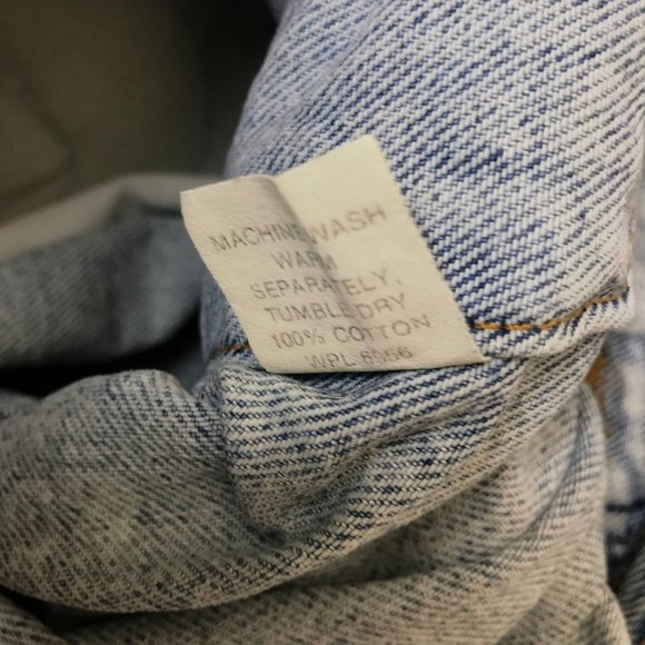 90s Vintage Harley Davidson Motorcycles Adult Extra Large Blue Denim Jacket XL - Picture 9 of 16